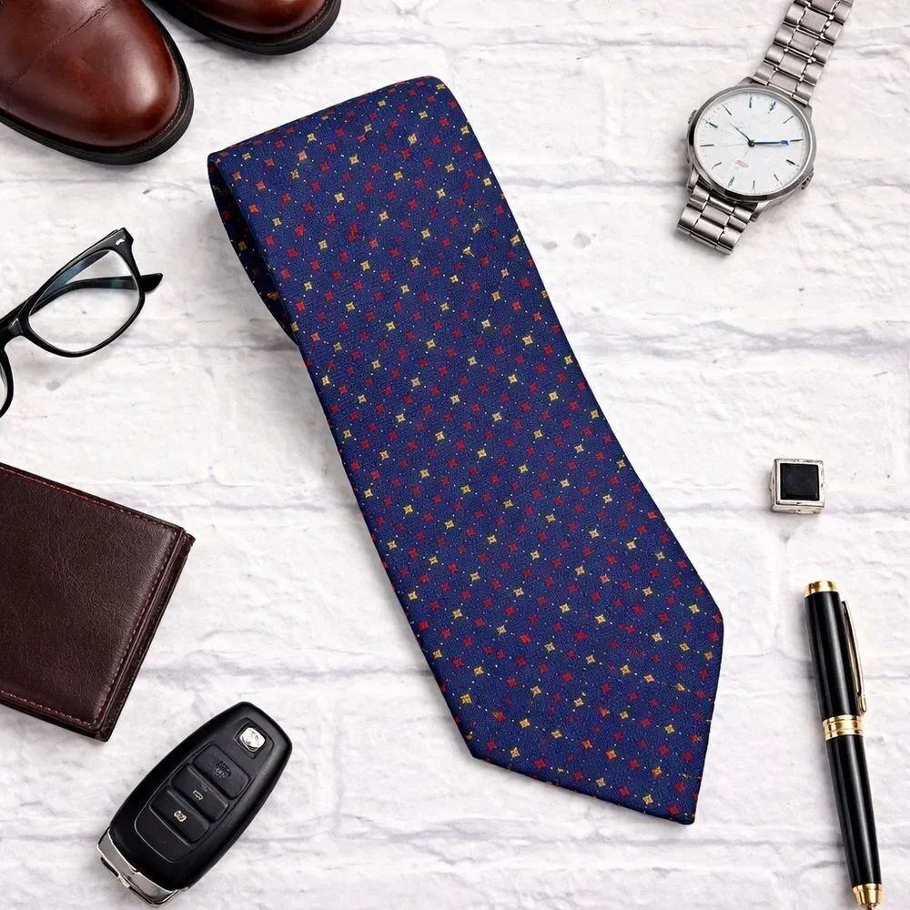 JOS. A. BANK Executive Collection Tie – Navy Geometric
